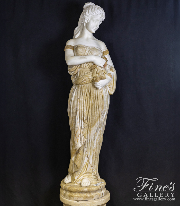 Marble Statues  - Beautiful Goddess Onyx Statue - MS-1057